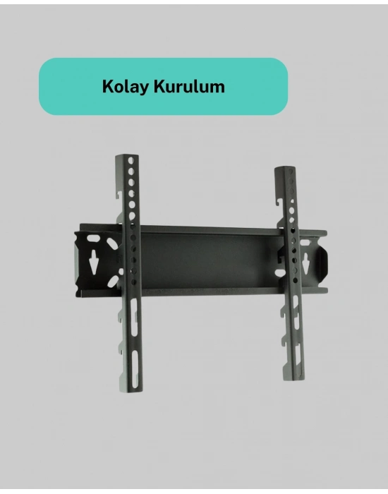 ® 32-42 İnç TV Askı Aparatı Kolay Kurulum Düz ve Kompakt Tasarım