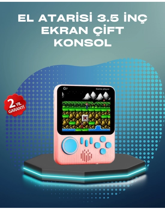 ® 3.5 İnç LCD Ekranlı 666 Oyunlu Taşınabilir Retro Oyun Konsolu