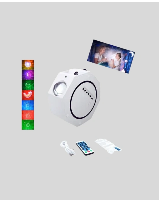 ® 360° Döndürülebilir Yıldızlı Gökyüzü Projeksiyon Gece Lambası