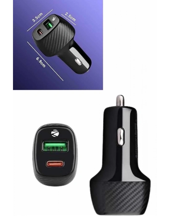 ® 38W USB Type-C Girişli Oto Çakmaklık Araç İçi Hızlı Şarj Çakmaklık Şarj Aleti