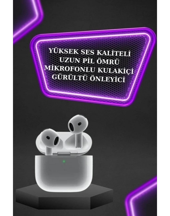 ® 3.Nesil TWS Bluetooth Kulaklık Bluetooth Bağlantılı Akıllı Saat Amoled Ekran Plastik Hasır Kordon