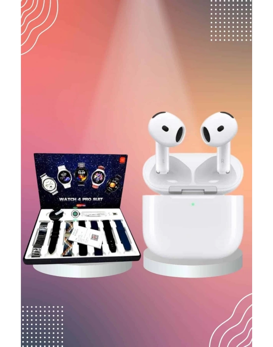 ® 3.Nesil TWS Bluetooth Kulaklık Bluetooth Bağlantılı Akıllı Saat Amoled Ekran Plastik Hasır Kordon