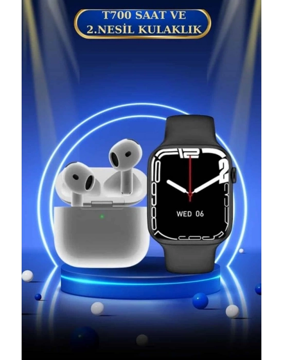 ® 3.Nesil TWS Bluetooth Kulaklık ve Dokunmatik Ekran Akıllı Saat Sesli Görüşme