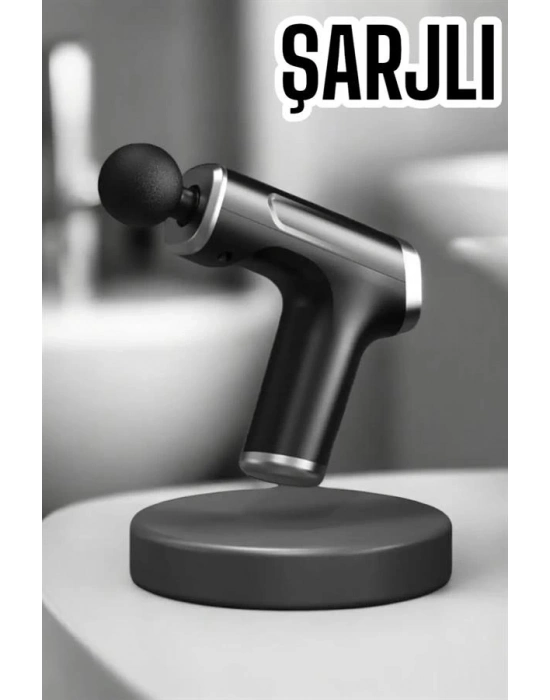 ® 4 Başlıklı Darbeli Şarjlı Masaj Aleti Tabancası Kablosuz