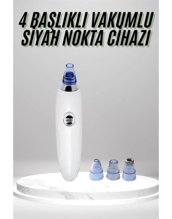 ® 4 Başlıklı Pilli Vakumlu Siyah Nokta Temizleyici Akne Ve Sivilce Önleyici