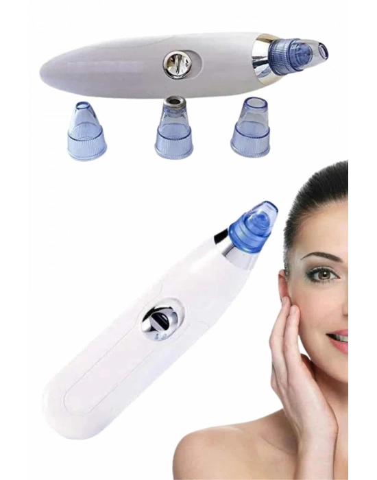 ® 4 Başlıklı Pilli Vakumlu Siyah Nokta Temizleyici Akne Ve Sivilce Önleyici