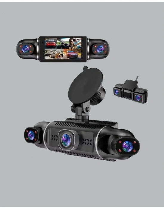 ® 4 Kameralı Araç İçi Kamera 1080P GPS Takip WiFi Gece Görüşlü