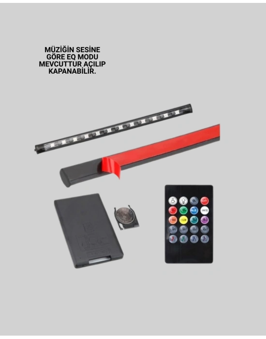 ® 4 Parça RGB LED Araç İçi Aydınlatma Sistemi