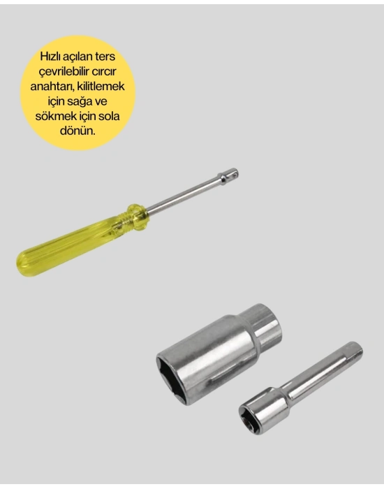 ® 40 Parça Lokma Anahtar Seti Ayna Yüzey Karbon Çelik Dayanıklı Tamir Takımı