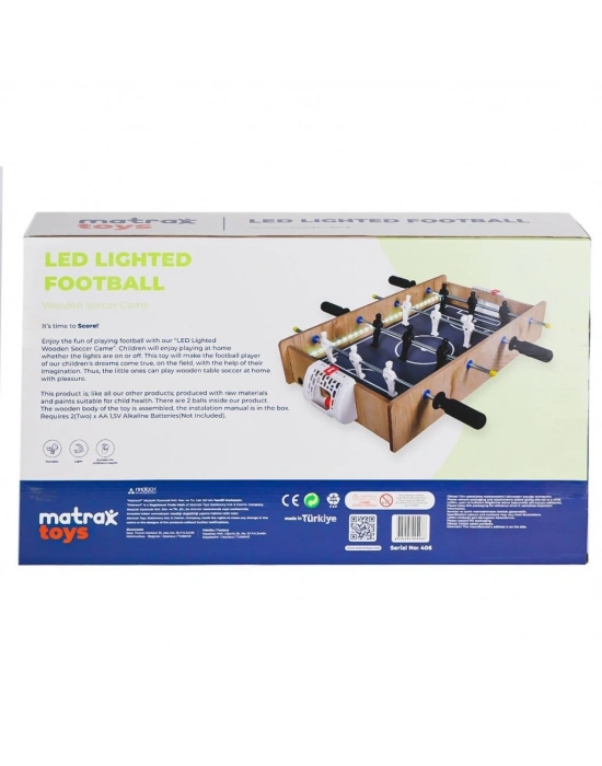 ® 406 Ahşap LEDli Masa Maçı Oyunu -Akçiçek Oyuncak