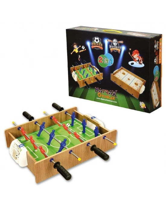 ® 412 Ahşap Langırt ve Hokey Oyunu -Akçiçek Oyuncak