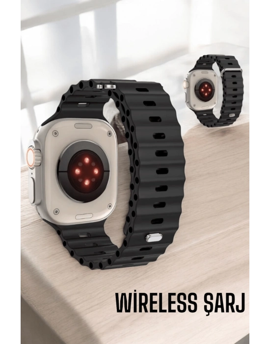 ® 45 MM Gri Kasa Ultra Akıllı Saat Sesli Görüşme, Sağlık Takibi, Suya Dayanıklı