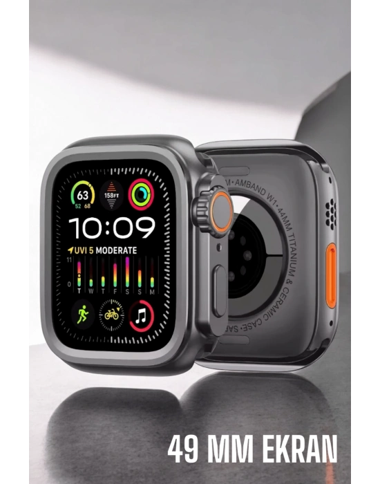 ® 45 MM Gri Kasa Ultra Akıllı Saat Sesli Görüşme, Sağlık Takibi, Suya Dayanıklı