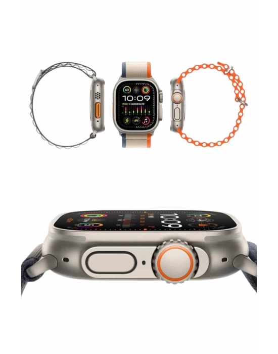 ® 49mm Akıllı Saat Amoled Ekranlı Kadın Erkek Kol Saati Plastik Kordon