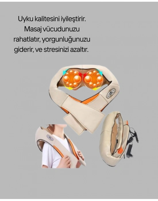 ® 4D Yoğurma Teknolojili Masaj Cihazı-Boyun Omuz için uygun