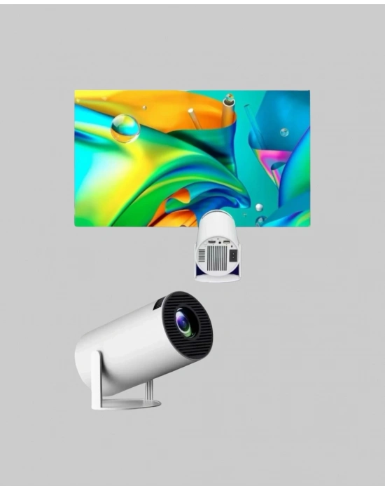 ® 4K Destekli Full HD Projeksiyon Cihazı – 130 inç Geniş Ekran, WiFi ve HDMI Bağlantılı