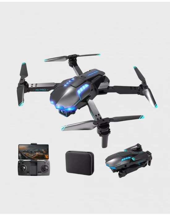 ® 4K Katlanabilir Drone Uzaktan Kontrollü Wi-Fi Görüntü Aktarımlı