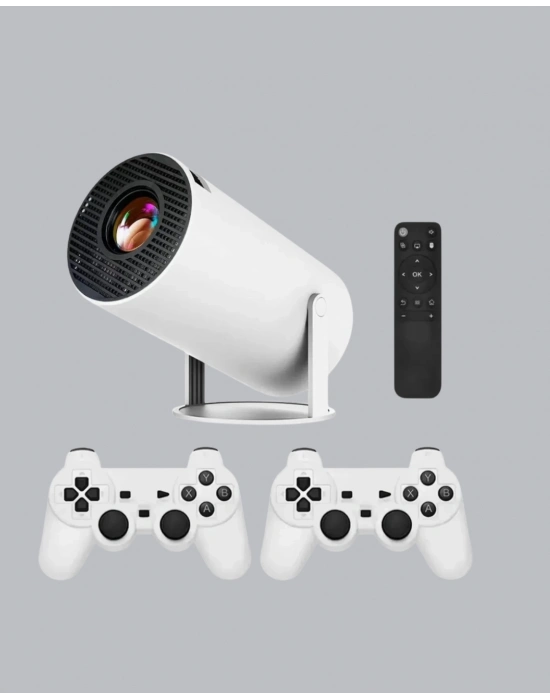 ® 4K Wi-Fi 6 Projeksiyon Cihazı – 10.000+ Oyun Desteği, Kablosuz Bağlantı ve Çoklu Giriş Portları