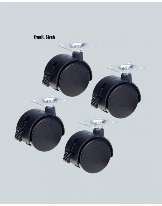 ® 4’lü Kilitli Tekerlek Ayak 4 cm Sessiz ve Dayanıklı