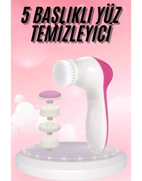 ® 5 Başlıklı Titreşimli Cilt Temizleme Seti Canlandırıcı ve Onarıcı