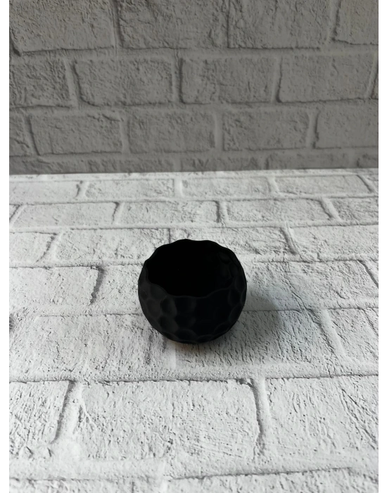 ® 5 cm Küçük Siyah Saksı Minimal Tasarım Sukulent ve Kaktüs Saksısı