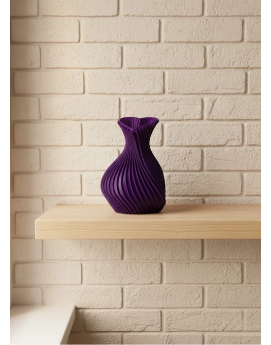 ® 5 cm Mor Kalp Formlu Mini Vazo Modern Mini Dekor Ürünü