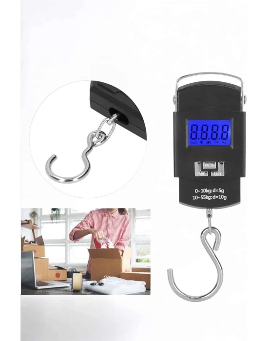 ® 50 Kg El Kantarı Ağırlık Ölçer Dijital Ekranlı Kancalı Portatif