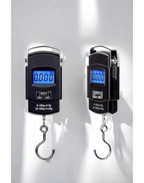 ® 50 Kg El Kantarı Ağırlık Ölçer Dijital Ekranlı Kancalı Portatif