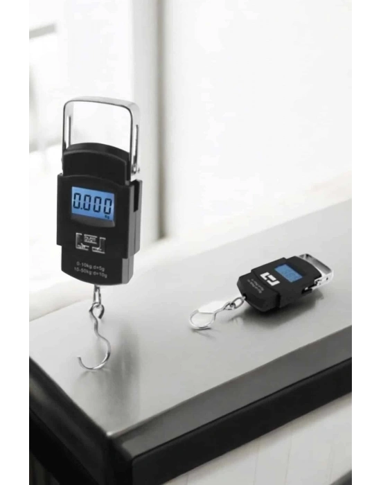 ® 50 Kg El Kantarı Ağırlık Ölçer Dijital Ekranlı Kancalı Portatif