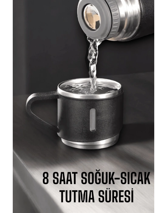 ® 500 ml Kapasiteli Taşınabilir Basınçlı Termos Seti Günlük Kullanım için İdeal
