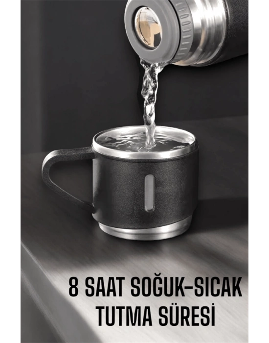 ® 500 ml Kapasiteli Taşınabilir Basınçlı Termos Seti Günlük Kullanım için İdeal