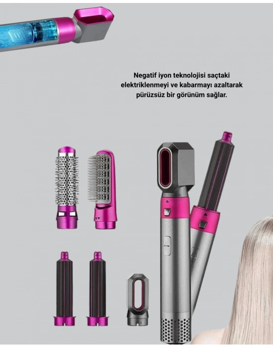 ® 5’i 1 Arada Saç Şekillendirici Set Kuaför Düzeyinde Performans ve Ergonomik Tasarım