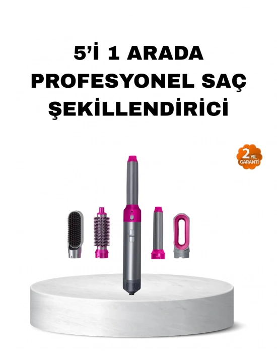® 5’i 1 Arada Saç Şekillendirme Seti Negatif İyon Teknolojili ve Hızlı Kurutmalı