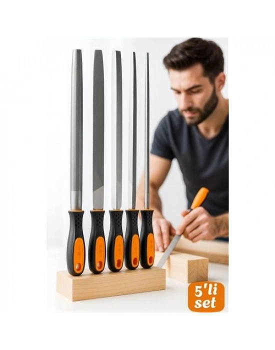 ® 5’li Profesyonel El Eğesi ve Törpü Seti - Ahşap Törpüsü - Ağaç Törpüsü Endüstriyel Karbon Çelik