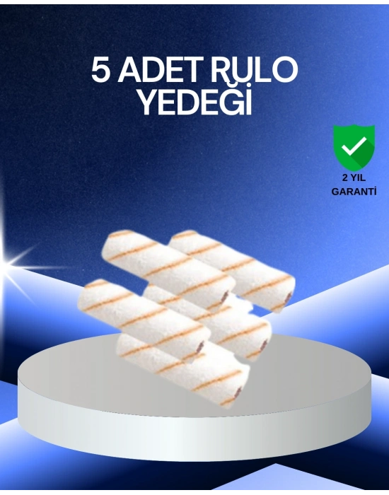 ® 5’li Rulo Boya Seti Küçük Detay Çalışmaları İçin Uygun