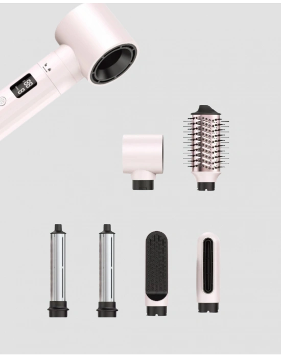 ® 6 Başlıklı Hızlı Kurutma ve Bukle Şekillendirme Seti