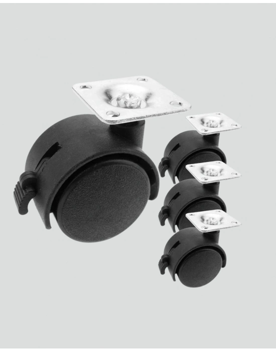 ® 6 cm Kilitli Tekerlek Ayak 4 Adet Sehpa ve Ekipman Uyumlu
