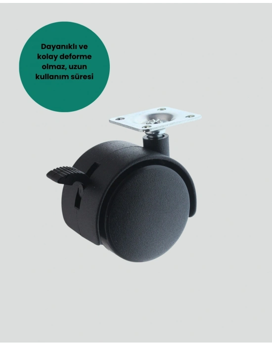® 6 cm Kilitli Tekerlek Ayak 4 Adet Sehpa ve Ekipman Uyumlu