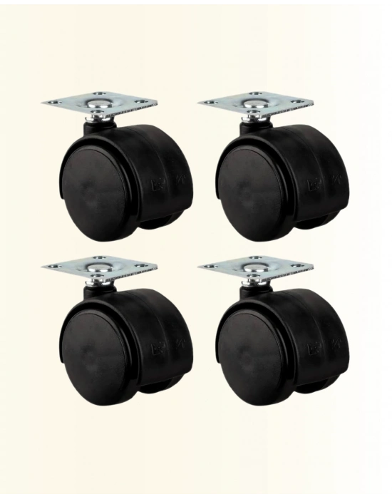 ® 6 cm Kilitsiz Masa Ayağı Tekerleği 4’lü Set Çok Amaçlı