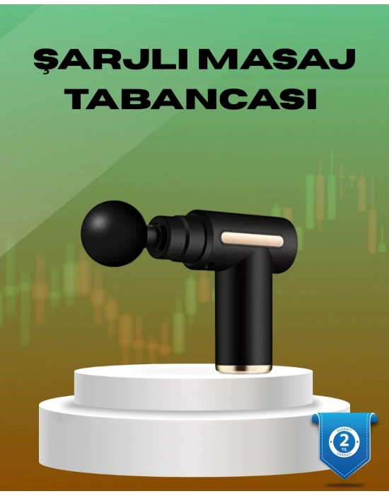 ® 6 Kademeli Kas Masaj Tabancası 4 Başlıklı Güçlü Sessiz Sporcu Masaj Cihazı Şarjlı