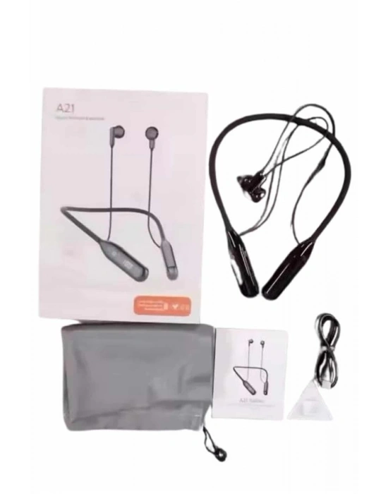 ® 60 Saat Kablolu Boyun Askılı Dijital Göstergeli Bluetooth Kulaklığı