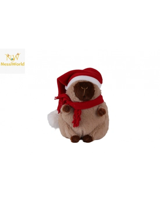 ® 6213 YILBAŞI ŞAPKALI 28 CM KAHVERENGİ KAPİBARA