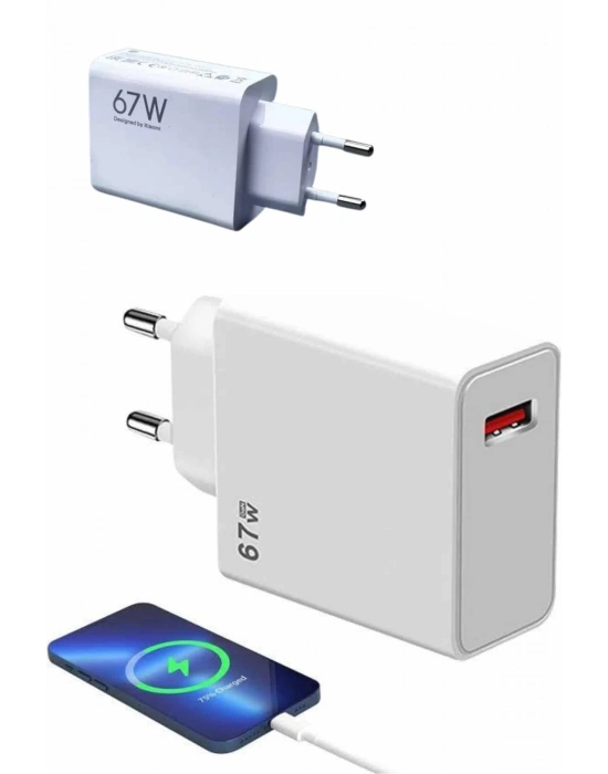 ® 67W Hızlı Şarj Yüksek Voltaj Korumalı Type C Şarj Adaptörü