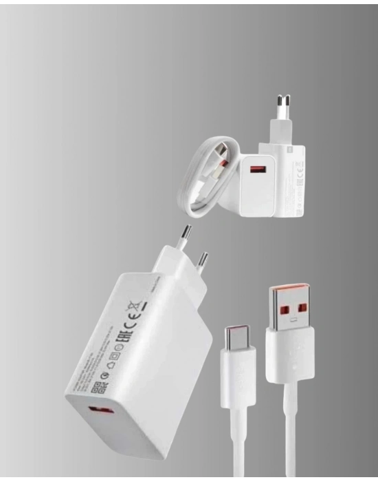 ® 67W Süper Hızlı Şarj Adaptörü ve Kablo Seti – Güvenli, Kompakt ve Ergonomik Tasarım