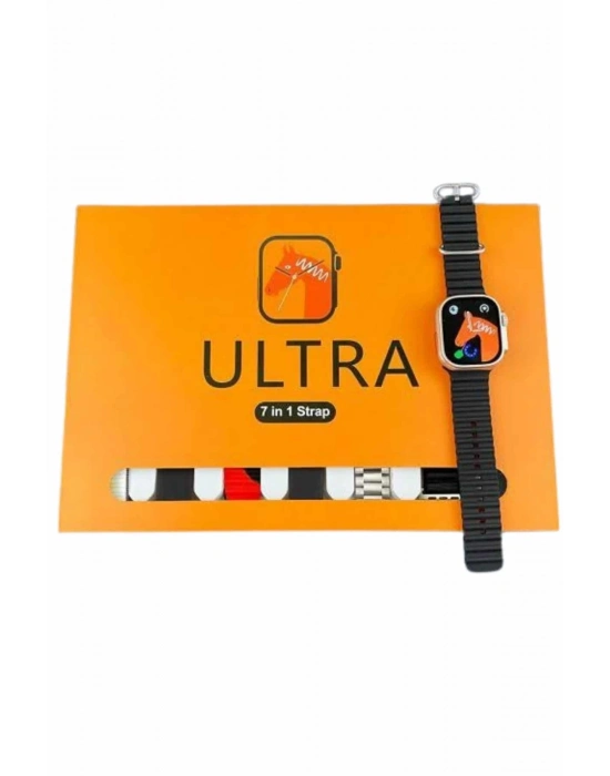 ® 7 Kordonlu Akıllı Saat Plastik Kordon Hasır Kordon Çelik Kordon