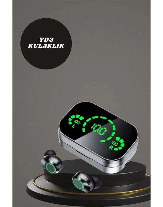 ® 7 Kordonlu Akıllı Saat Ve Aynalı Bluetooth Kulaklık Powerbank Dijital Göstergeli