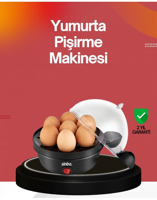 ® 7 Yumurtalık Buharlı Yumurta Pişirme Cihazı Otomatik Kapanma Özellikli