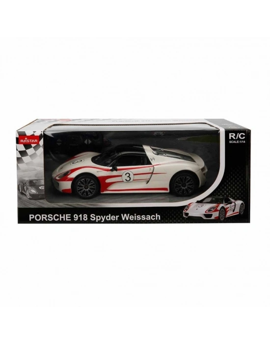 ® 70710 1:14 Uzaktan Kumandalı Porsche 918 Spyder Weissach Işıklı Araba 32 cm
