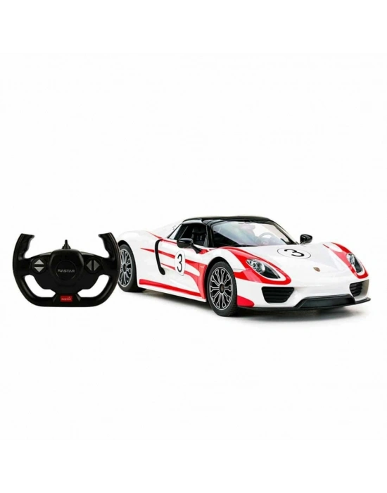 ® 70710 1:14 Uzaktan Kumandalı Porsche 918 Spyder Weissach Işıklı Araba 32 cm