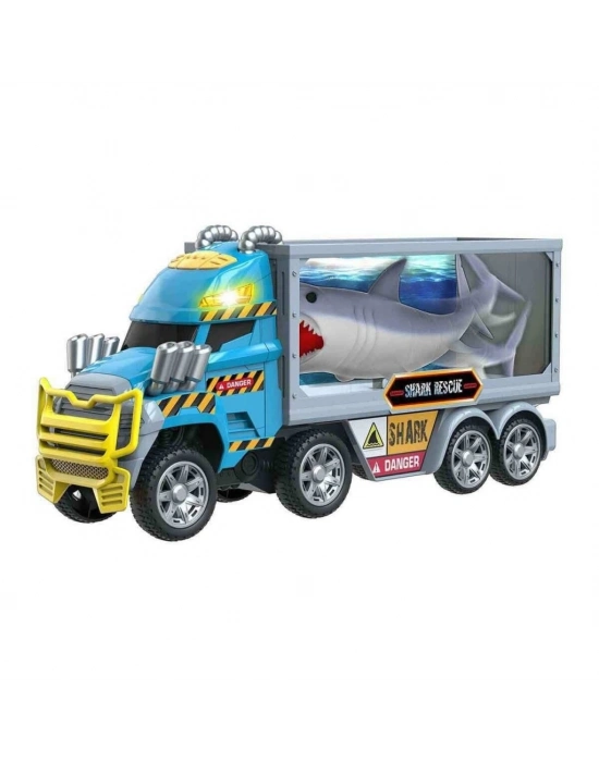 ® 72841 MOTORİZE ARABA KÖPEK BALIĞI KURTARICISI MÜZİK IŞIK FW